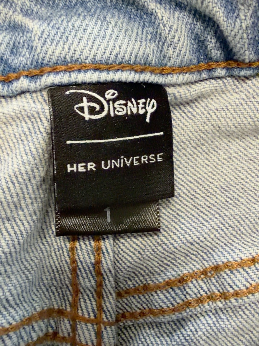 Disney Her Universe Halloween Mickey Donald Mom Jeans Size 1 - Picture 2 of 7